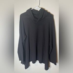 Sonoma 1X Black Waffle Knit
Pullover Cowl Neck Sweater